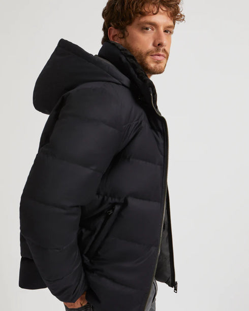 SHORT ANORAK WITH INNER WAXED MINK COLLAR